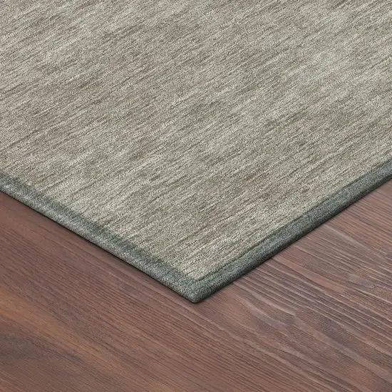Gray Gold And Beige Abstract Washable Indoor Outdoor Area Rug Photo 9