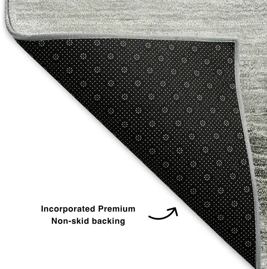 Gray Gold And Ivory Abstract Washable Area Rug With UV Protection Photo 5