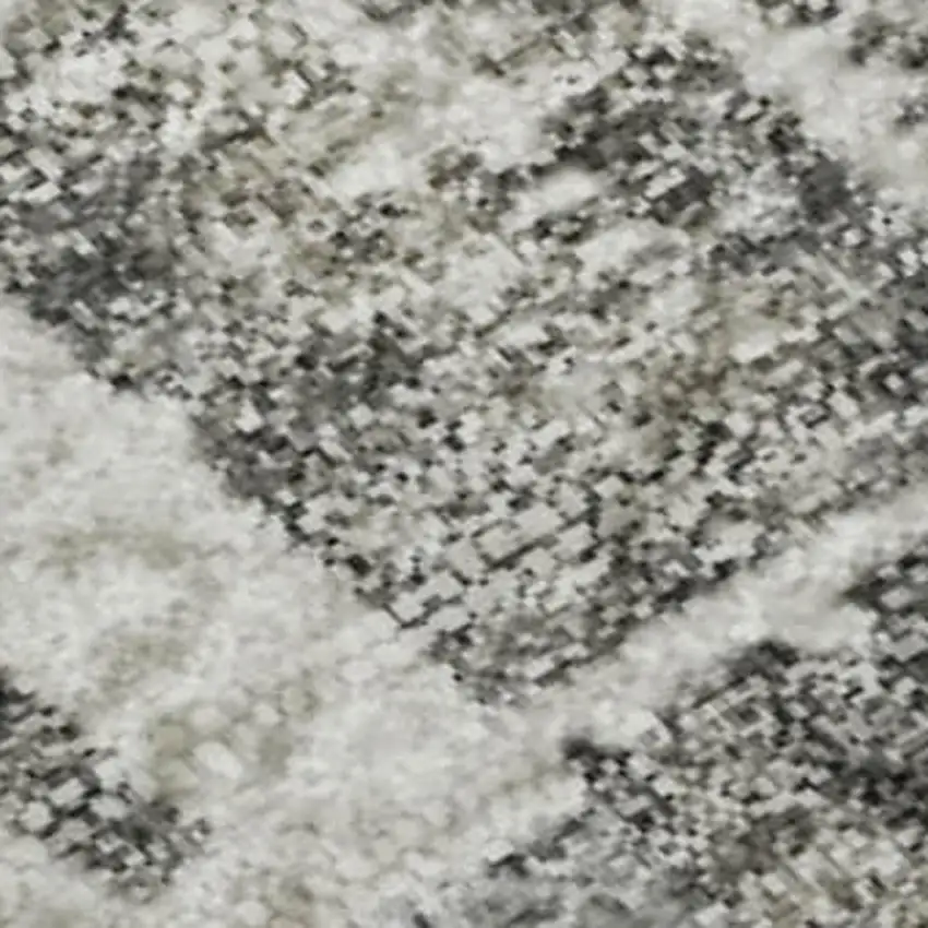 Gray Gold And Ivory Abstract Washable Area Rug With UV Protection Photo 5