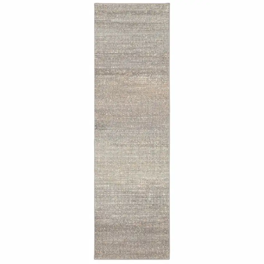 Gray Green Abstract Confetti Indoor Runner Rug Photo 5