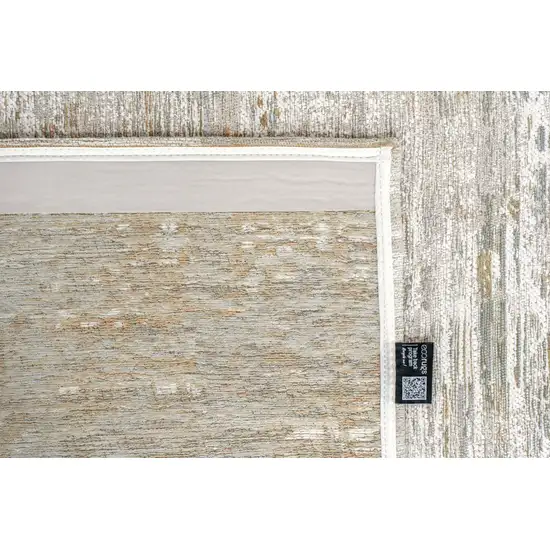 Gray Green And Brown Tribal Washable Area Rug With UV Protection Photo 4