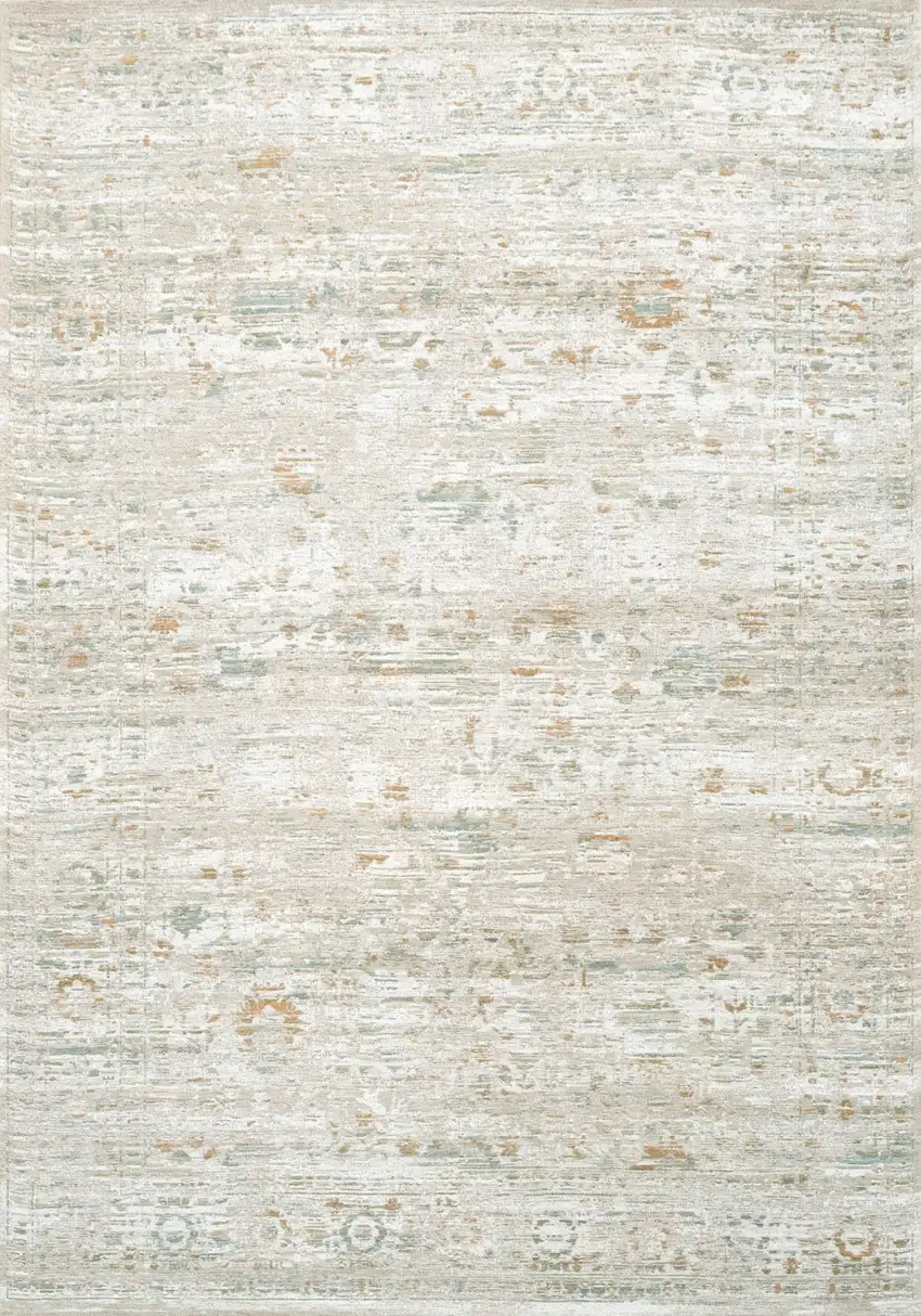 Gray Green And Brown Tribal Washable Area Rug With UV Protection Photo 2