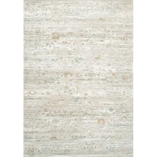 Gray Green And Brown Tribal Washable Area Rug With UV Protection Photo 3