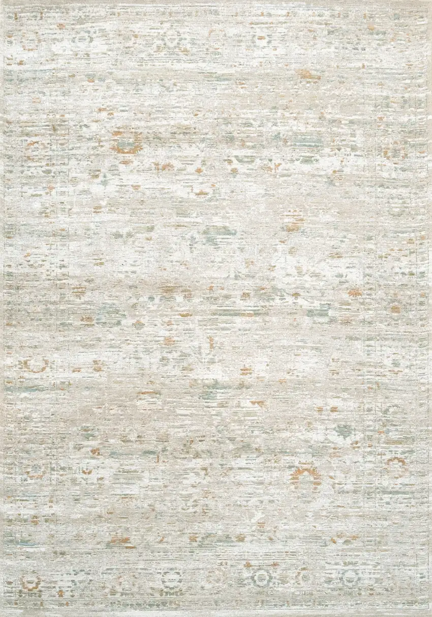 Gray Green And Brown Tribal Washable Area Rug With UV Protection Photo 3