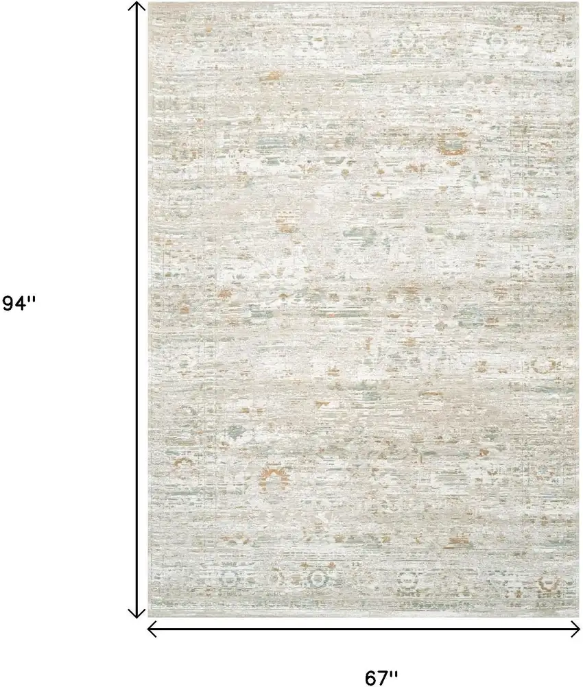 Gray Green And Brown Tribal Washable Area Rug With UV Protection Photo 9