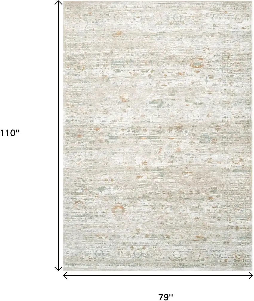 Gray Green And Brown Tribal Washable Area Rug With UV Protection Photo 8