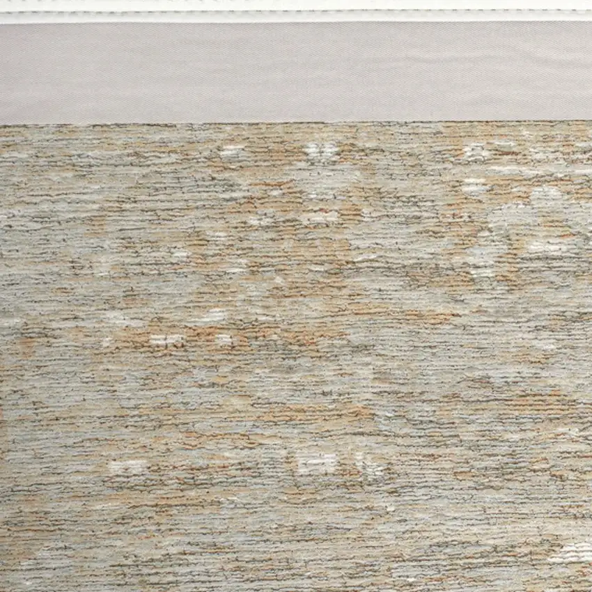 Gray Green And Brown Tribal Washable Area Rug With UV Protection Photo 6