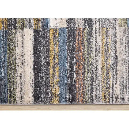 Gray Green And Ivory Abstract Area Rug Photo 7