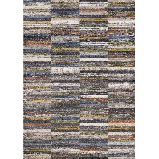 Gray Green And Ivory Abstract Area Rug Photo 2