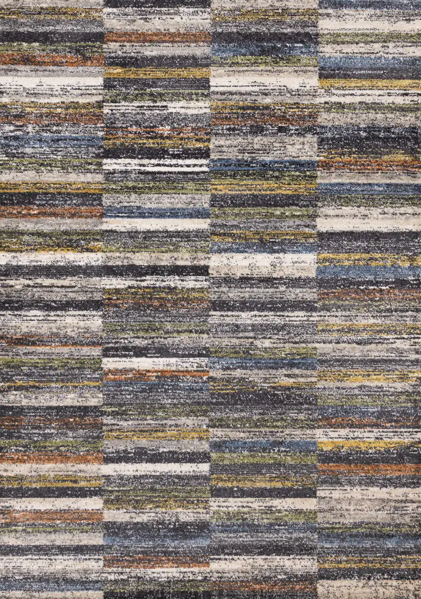 Gray Green And Ivory Abstract Area Rug Photo 4