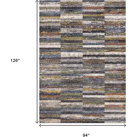 Gray Green And Ivory Abstract Area Rug Photo 3