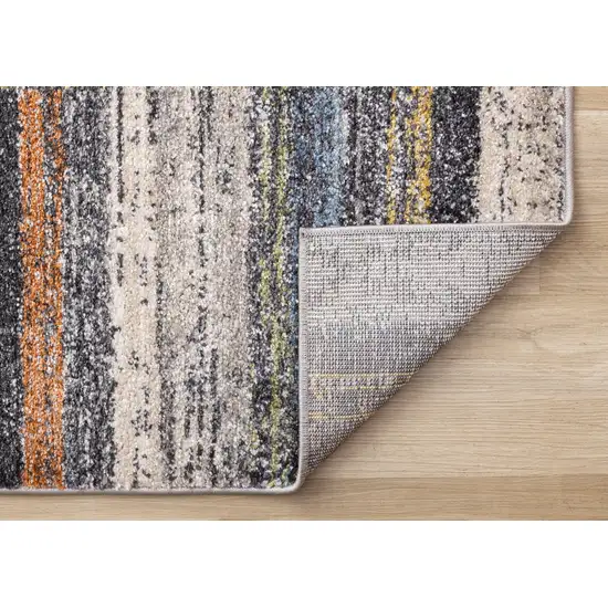 Gray Green And Ivory Abstract Area Rug Photo 9