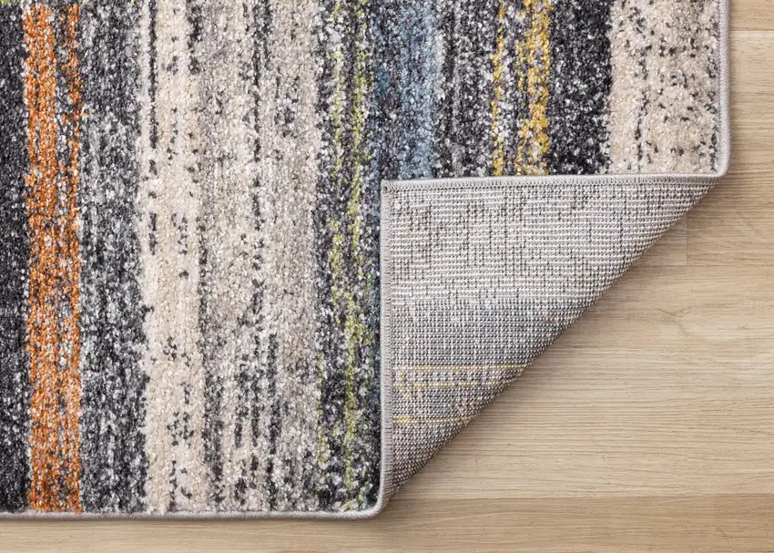 Gray Green And Ivory Abstract Area Rug Photo 9