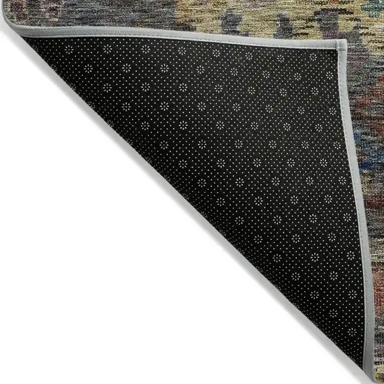 Gray Green And Terra Cotta Floral Washable Indoor Outdoor Area Rug Photo 3