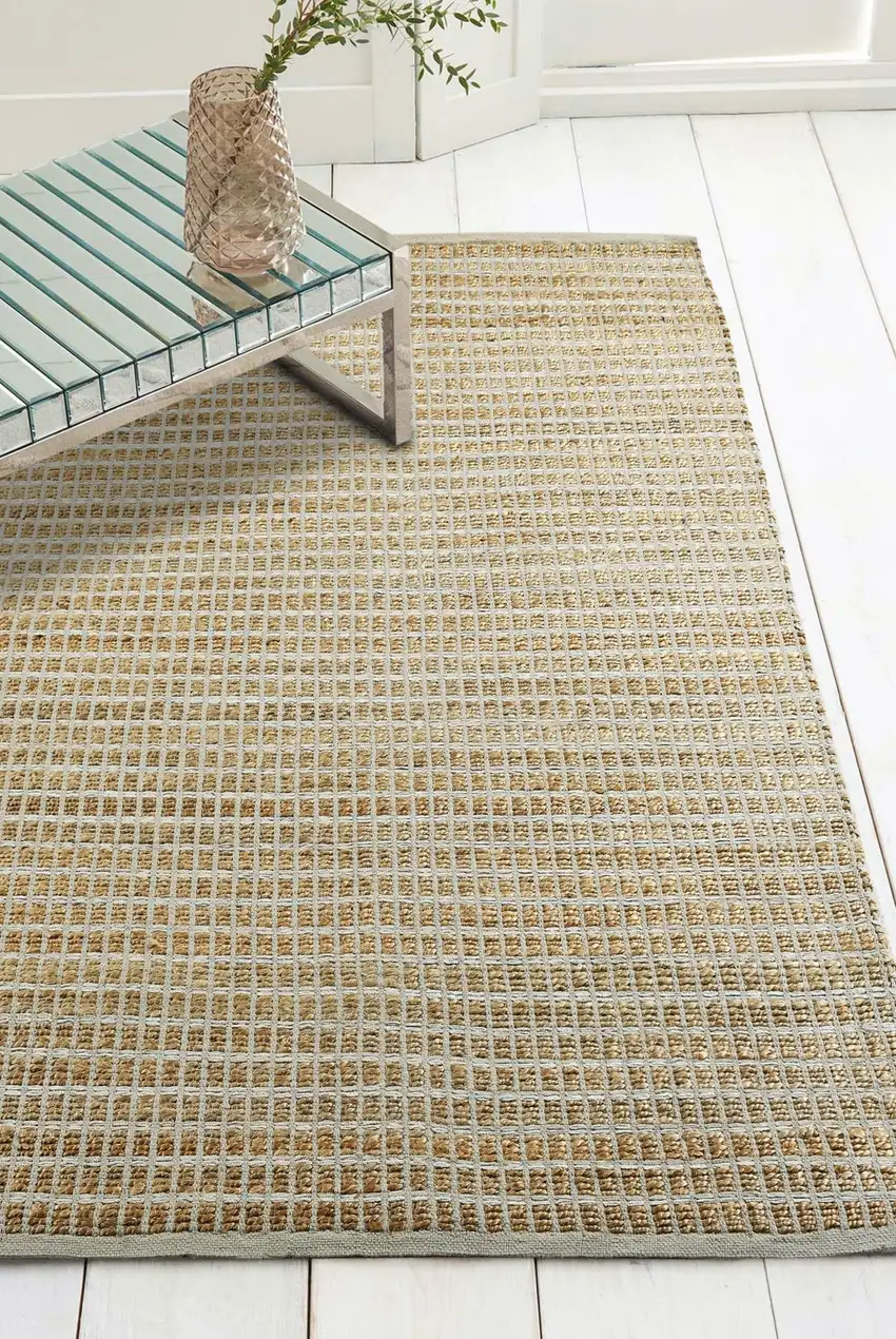 Gray Grid Farmhouse Area Rug Photo 7