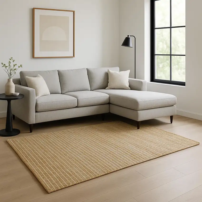 Natural Jute Hand Woven Area Rug Photo 1