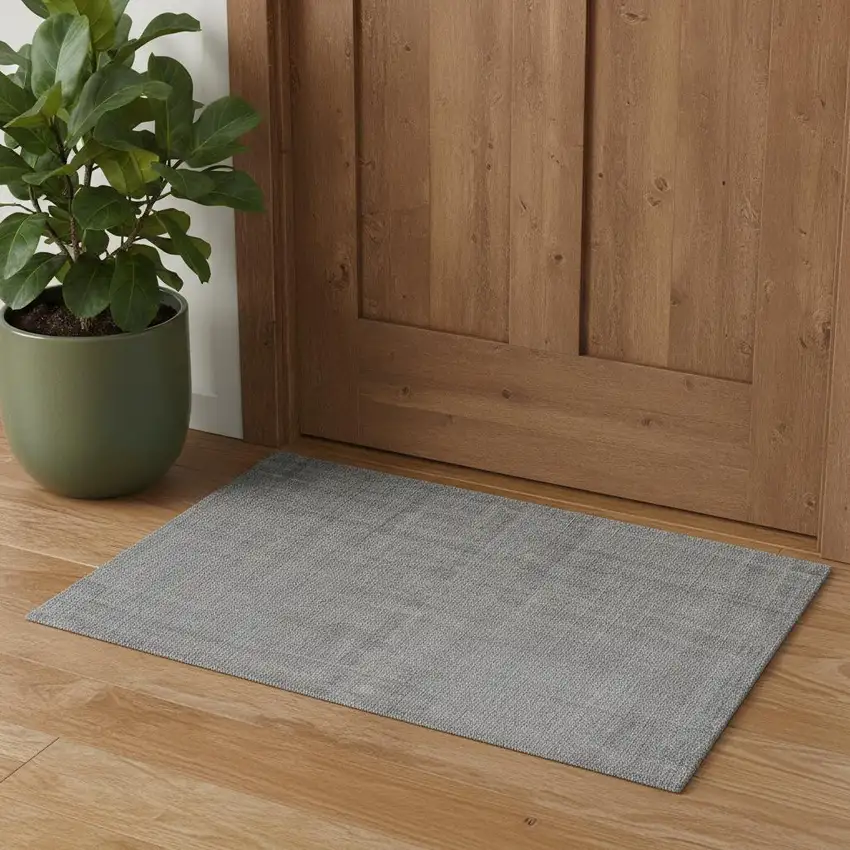 Gray Hand Woven Area Rug Photo 1
