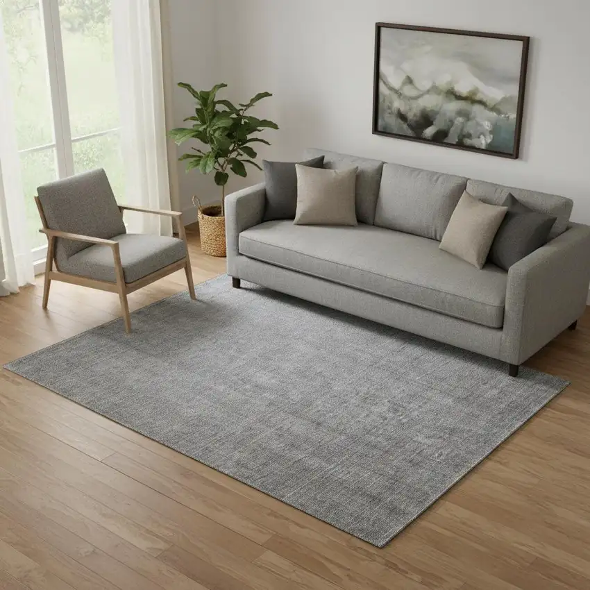 Gray Hand Woven Area Rug Photo 1