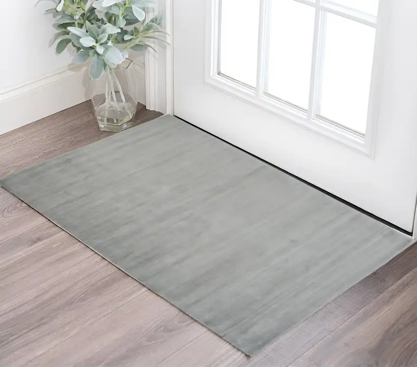 Gray Hand Woven Area Rug Photo 1