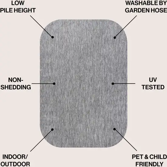 Gray Indoor Outdoor Area Rug Photo 9