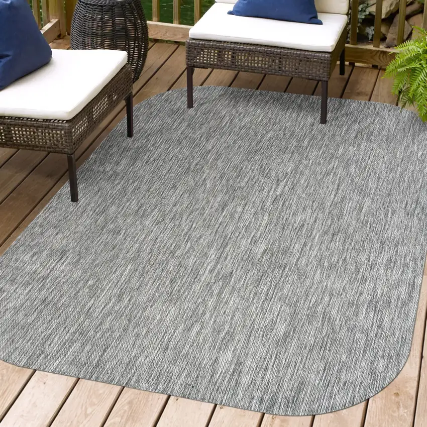 Gray Indoor Outdoor Area Rug Photo 8