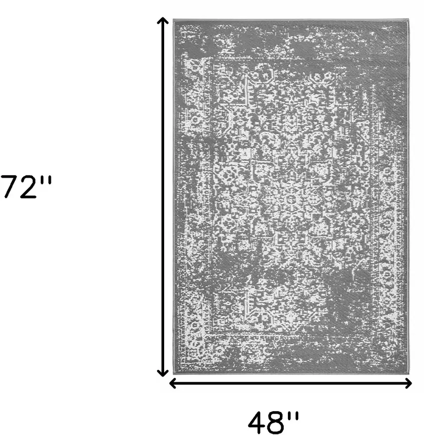 Gray Indoor Outdoor Area Rug Photo 3