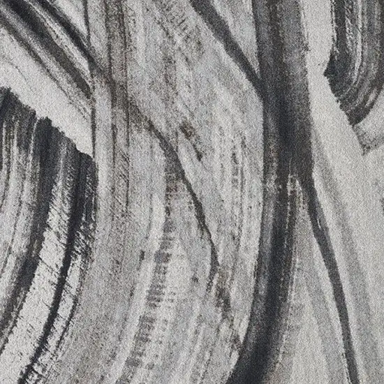 Gray and Ivory Abstract Area Rug Photo 8