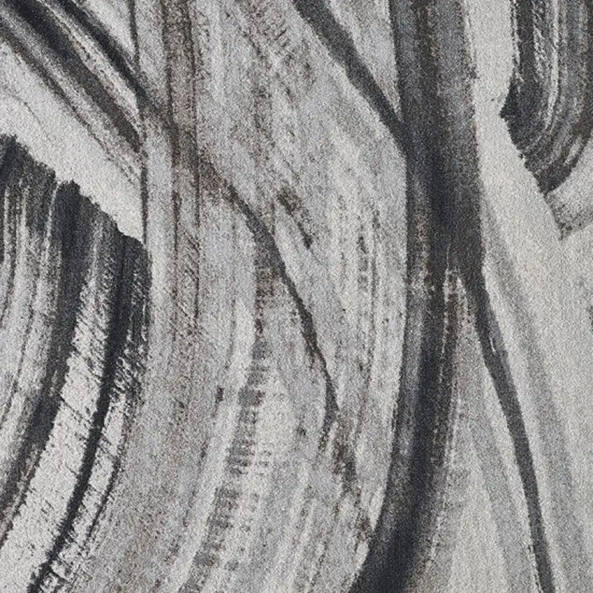 Gray and Ivory Abstract Area Rug Photo 8