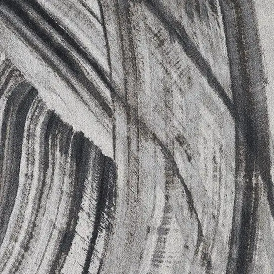 Gray and Ivory Abstract Area Rug Photo 4