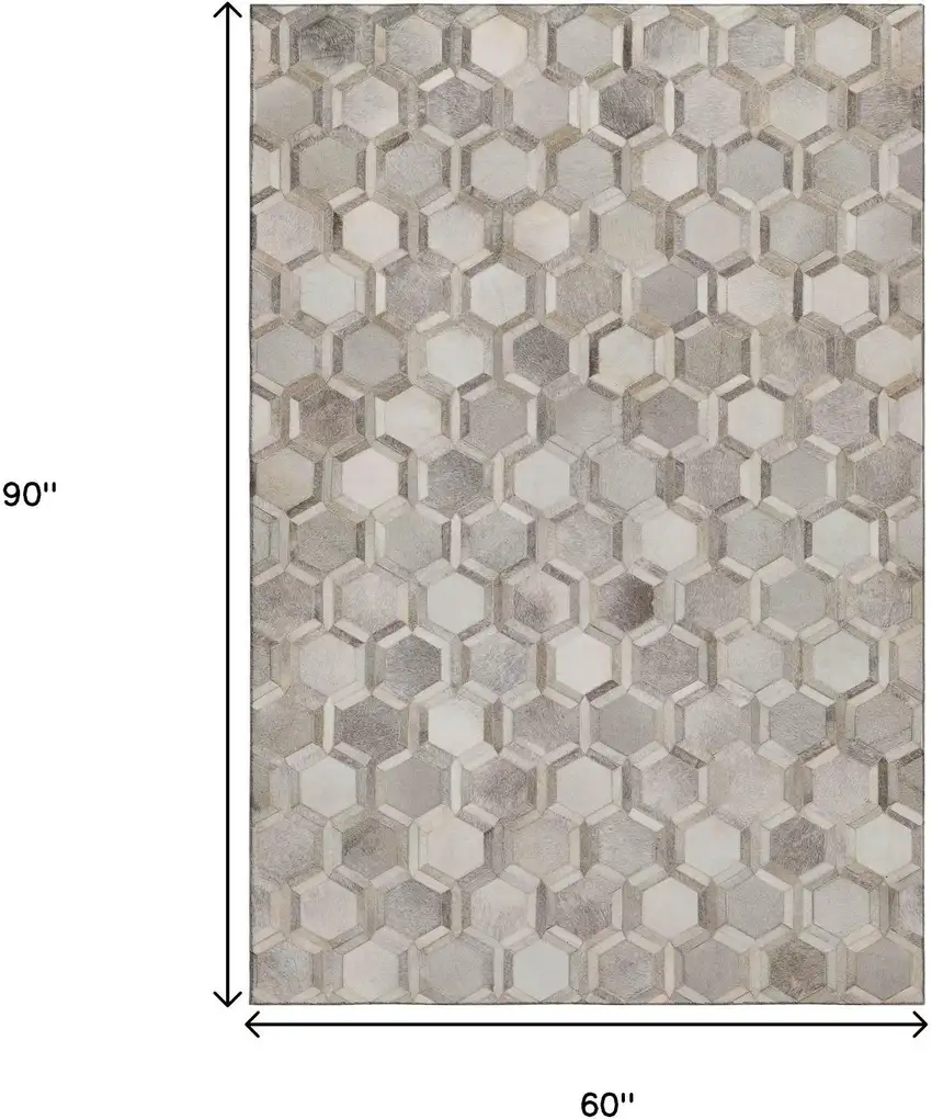 Gray Ivory And Beige Geometric Washable Area Rug With UV Protection Photo 3