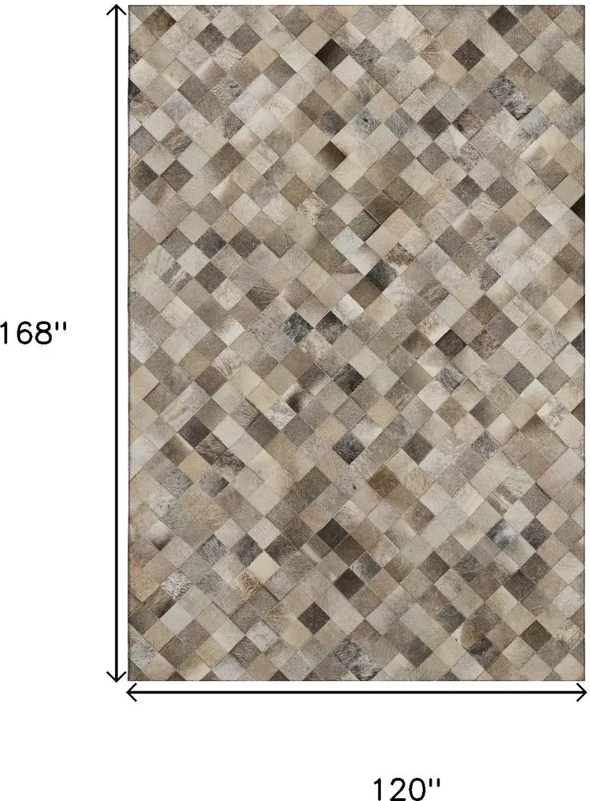 Gray Ivory And Beige Geometric Washable Area Rug With UV Protection Photo 3