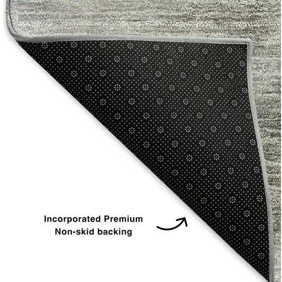 Gray Ivory And Beige Ombre Washable Area Rug With UV Protection Photo 6