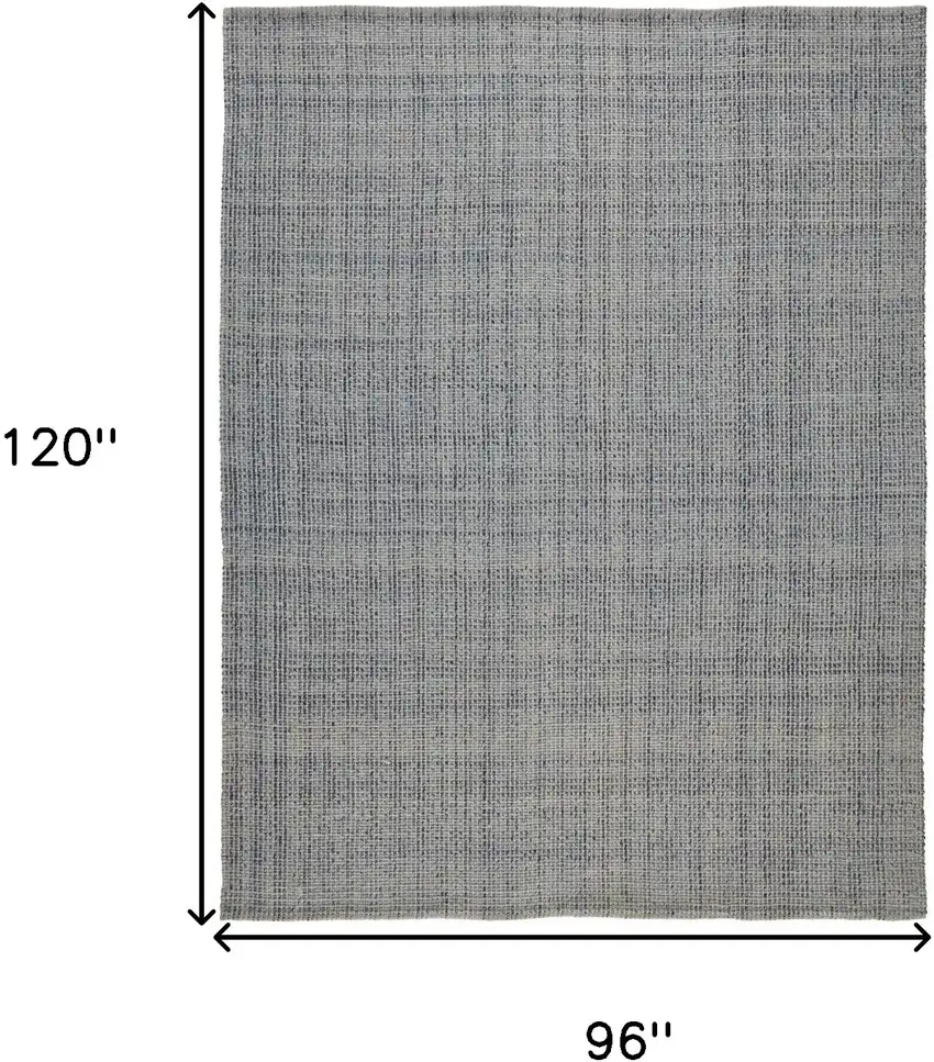 Gray Ivory And Blue Hand Woven Area Rug Photo 10