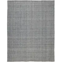 Photo of Gray Ivory And Blue Hand Woven Area Rug