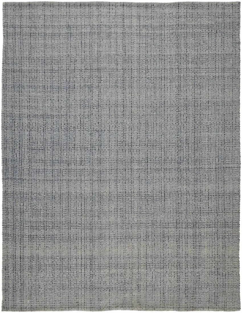 Gray Ivory And Blue Hand Woven Area Rug Photo 1