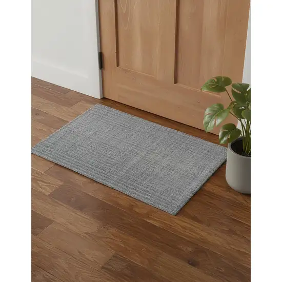 Gray Ivory And Blue Hand Woven Area Rug Photo 1