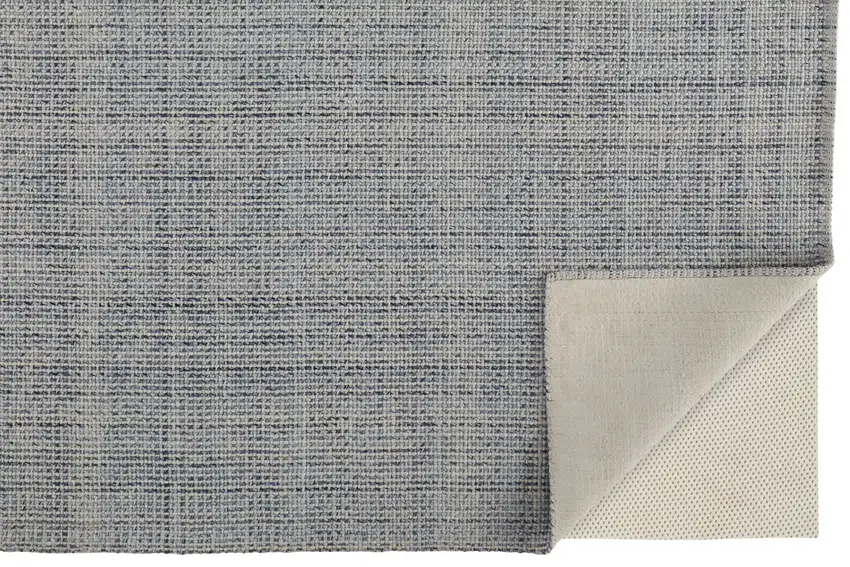 Gray Ivory And Blue Hand Woven Area Rug Photo 4