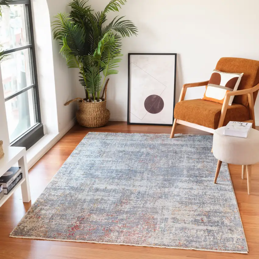 Gray Ivory And Brick Red Floral Medallion Runner Rug With Fringe Photo 9