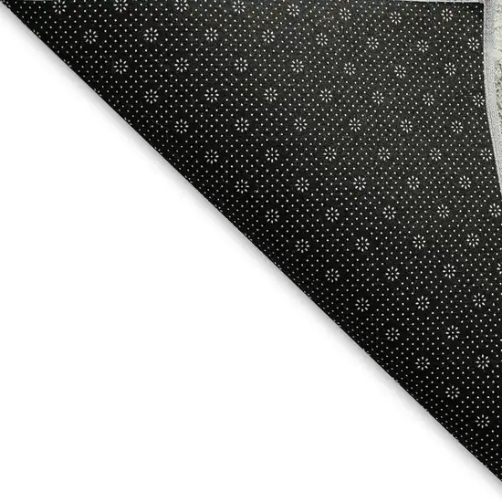 Gray Ivory And Charcoal Polka Dot Washable Area Rug With UV Protection Photo 4
