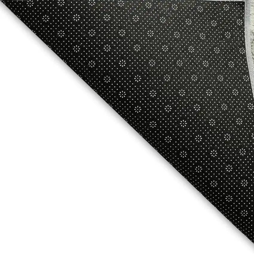 Gray Ivory And Charcoal Polka Dot Washable Area Rug With UV Protection Photo 4