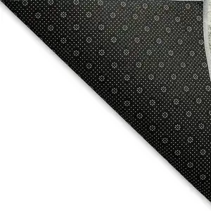 Photo of Gray Ivory And Charcoal Polka Dot Washable Area Rug With UV Protection