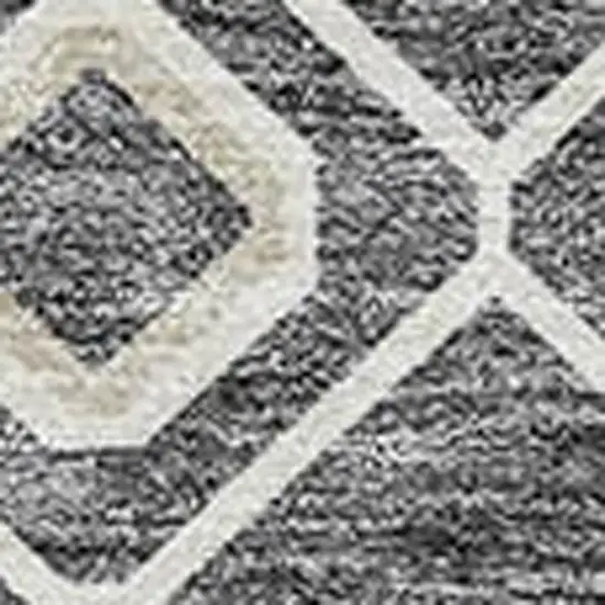 Gray Ivory And Gold Geometric Washable Indoor Outdoor Area Rug Photo 5