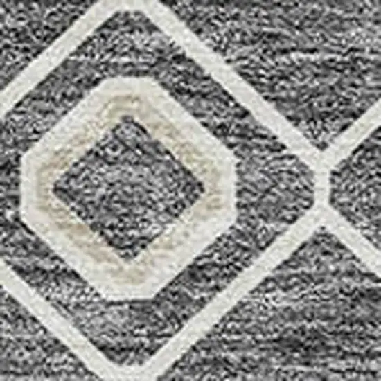 Gray Ivory And Gold Geometric Washable Indoor Outdoor Area Rug Photo 7