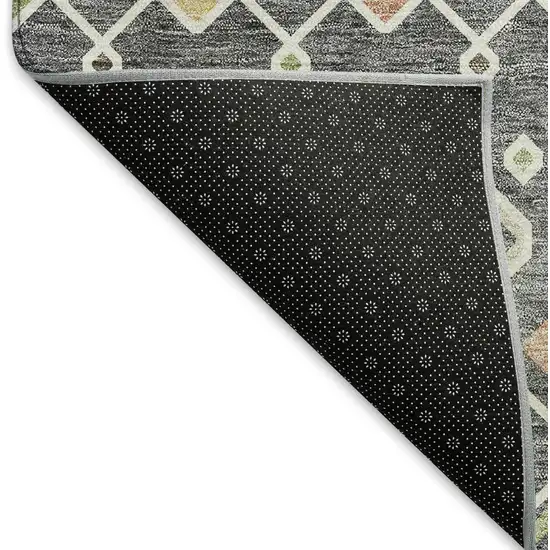 Gray Ivory And Gold Southwestern Washable Area Rug With UV Protection Photo 6