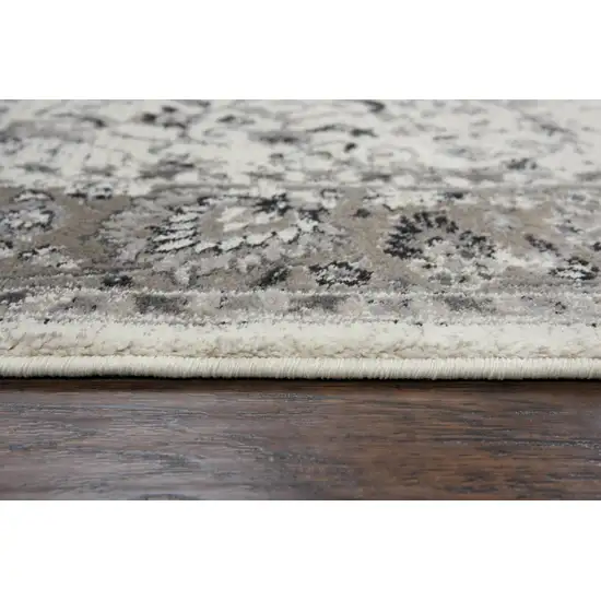 Gray Ivory And Natural Medallion Area Rug Photo 1