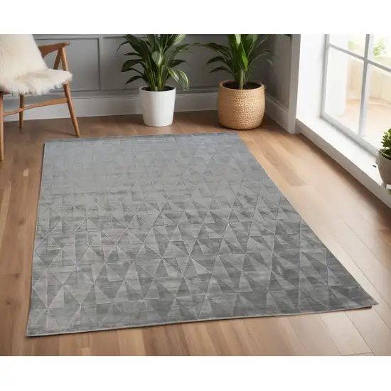 Gray Geometric Hand Woven Area Rug Photo 1