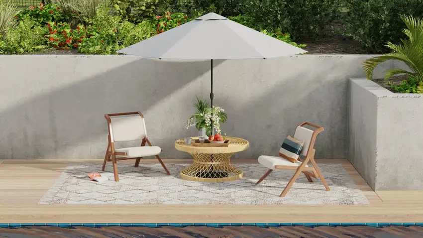 Gray Ivory And Tan Geometric Hand Woven Stain Resistant Area Rug With Fringe Photo 5