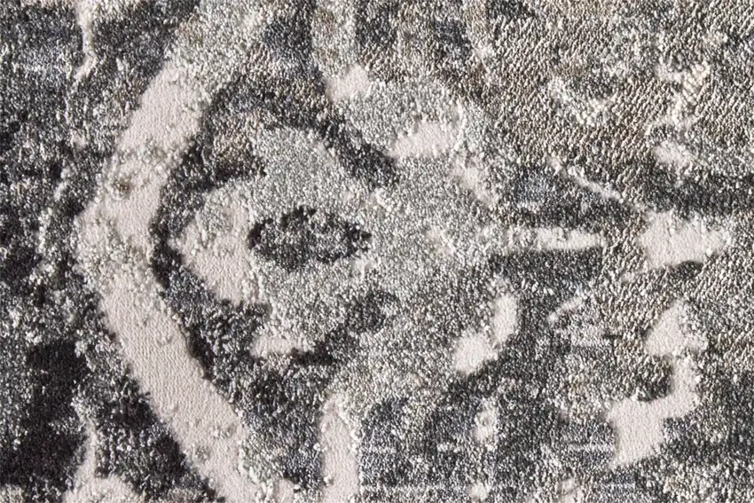 Gray Ivory And Taupe Abstract Stain Resistant Area Rug Photo 9