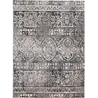 Photo of Gray Ivory And Taupe Abstract Stain Resistant Area Rug