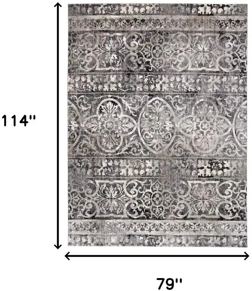 Gray Ivory And Taupe Abstract Stain Resistant Area Rug Photo 3